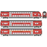 6220144 H0 3er Set Doppelstockwagen mit Steuerwagen, DB AG, Ep. VI, AC-Digital - 1
