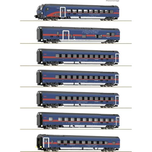 6260065 N 7er Set Personenwagen mit Steuerwagen 'Nightjet', ÖBB, Ep. VI - 1