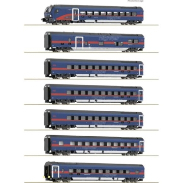 6270065 N 7er Set Personenwagen mit Steuerwagen 'Nightjet', ÖBB, DC-Digital - 1