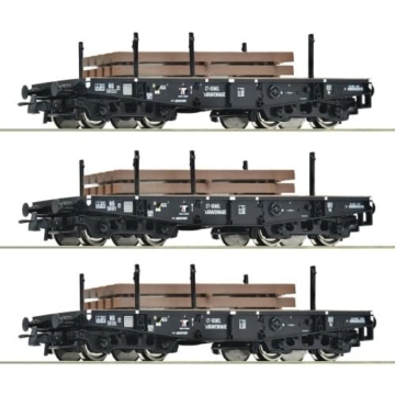 6600016 H0 3er Set Schwerlastwagen mit Ladegut, NS, Ep. III - 1