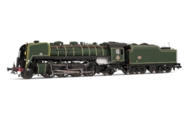 ARNOLD HN2545 SNCF, 141R 460 mit gemischten Speichen- und Boxpok-Rädern und genietetem Kohletender, grüne Lackierung, Dampflokomotive Ep III - 1