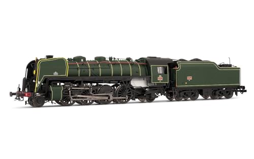 ARNOLD HN2545 SNCF, 141R 460 mit gemischten Speichen- und Boxpok-Rädern und genietetem Kohletender, grüne Lackierung, Dampflokomotive Ep III - 1