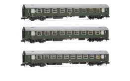 ARNOLD HN4421 DR, 3er-Pack OSShD-Wagen Typ B, grüne Lackierung, EpIII, 1 x A Plus 1 x AB Plus 1 x Bc-Personenwagen - 1