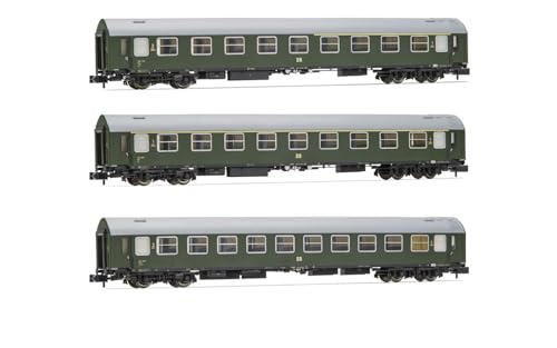 ARNOLD HN4421 DR, 3er-Pack OSShD-Wagen Typ B, grüne Lackierung, EpIII, 1 x A Plus 1 x AB Plus 1 x Bc-Personenwagen - 1