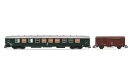 ARNOLD HN4446 SNCF, Wartungszug, inklusive ehemaliger B10-Wagen und 1 x G4-Wagen, Folge IV-V-Fahrzeuge – Reisezugwagen, Green & Brown - 1