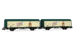 ARNOLD HN6704 RENFE, 2er-Set JPD-Wagen, San Miguel, Ep; v Güterwagenpakete - 1