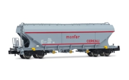 ARNOLD HN6709 FS, Selbstentladewagen Typ Uagpps, Monfer-Lackierung, grau mit roten Streifen, Neue Aufschriften, Ep; vI Güterwagen - 1