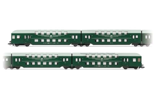 ARNOLD TT HN9524 DR, 4-teiliger Doppeldecker ohne Steuerkabine, grün/graues Dach, Ep. IV-Personenwagen - 1