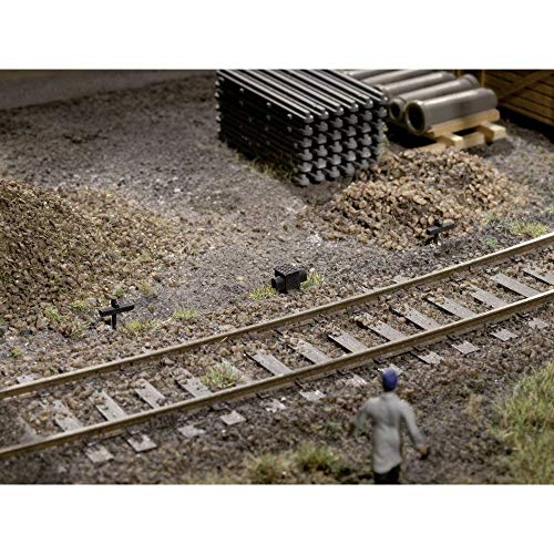 Auhagen 41619 H0 10 Seilzughalter und 2 Druckrollenkaesten Fertigmodell - 1