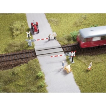 Auhagen 41625 41625-Bahnübergang-Halbschranke, Modelleisenbahn Zubehör, 14 Jahre to 99 Jahre, bunt - 1