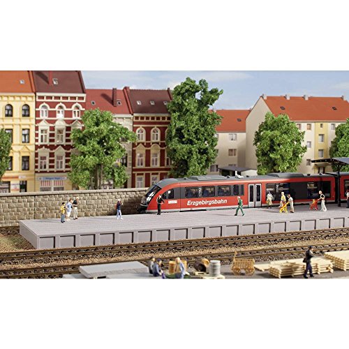 Auhagen 41634 - Bahnsteig ohne Überdachung, Modelleisenbahn Zubehör - 1