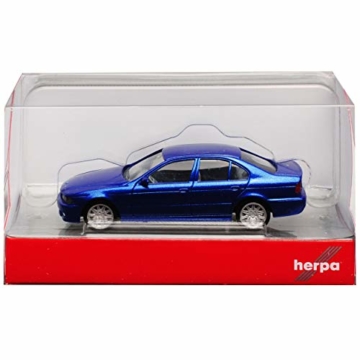 B-M-W 5er M5 E39 Limousine Monte Carlo Blau Metallic 1995-2004 H0 1/87 Herpa Modell Auto mit individiuellem Wunschkennzeichen - 3
