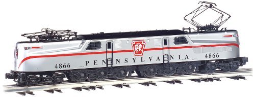 Bachmann 65204 Industries GG1 Electric DCC Ready PRR Silber mit rotem Streifen Congressional #4866 HO Scale Train Car - 2