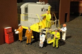 Bachmann Industries Miniatur HO Maßstab Figuren Mechaniker Train (6 Stück) - 1