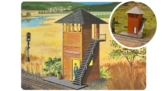 Bachmann Spur HO Bausatz Stellwerk - Modellbahn-Gebäudebausatz - Signal Box Kit - Modellbau-Kit - Eisenbahn - Kinder (8+) und Erwachsene - Unisex - 1