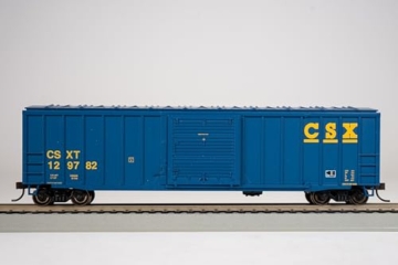 Bachmann Züge 14904 15,7 m Außenverstrebter Kastenwagen mit blinkendem Ende der Zugvorrichtung – CSX – HO Scale Hobby Fracht, prototypisch blau - 2