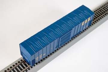 Bachmann Züge 14904 15,7 m Außenverstrebter Kastenwagen mit blinkendem Ende der Zugvorrichtung – CSX – HO Scale Hobby Fracht, prototypisch blau - 5