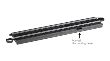 Bachmann Züge – E-Z Track® Stahlbahn auf schwarzem Straßenbett – Europäische Abkoppelbahn (1/Karte) – HO Maßstab - 2