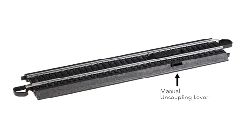 Bachmann Züge – E-Z Track® Stahlbahn auf schwarzem Straßenbett – Europäische Abkoppelbahn (1/Karte) – HO Maßstab - 2