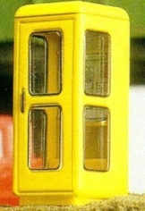 Brawa 4563 Telefonzelle, Typ FeH 78, rund, beleuchtet, Gelb - 1