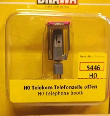 BRAWA 5446 H0 Telekom Telefonzelle offen - 1