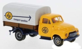 Brekina 35338 Opel Blitz PP 1952, ASG Pritsche Plane 1:87 Neu - 1