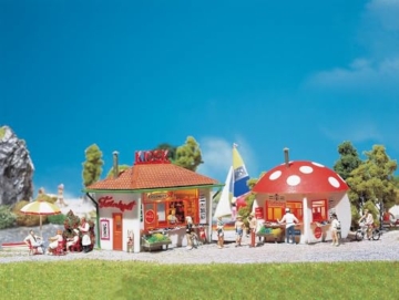 FALLER 120135 - Kiosk und Pilzkiosk - Spurweite H0 - 2