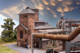FALLER 130024 - Gebläsehalle mit Rohrleitungen - Spurweite H0 - 1