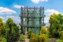 FALLER 130157 - Gasometer mit Rohrleitungen - Maßstab H0 - 1