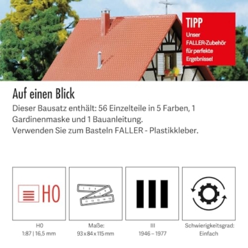 FALLER 130222 - Fachwerkhaus, 13.8 x 8.8 x 18.2 cm - 5
