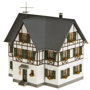 FALLER 130259 - Fachwerk-Zweifamilienhaus, Grau, Weiß, - 4
