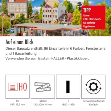 FALLER 130268 - Ländliches Feuerwehrhaus, 13.9 x 3.7 x 22.4 cm - 4