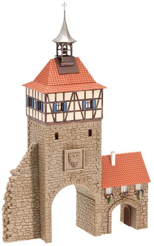 Faller 130406 H0 Stadttor mit Torhaus, Orange, Braun - 3
