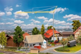 FALLER 130658 - Haus im BAU mit Kran - Spurweite H0 - 1