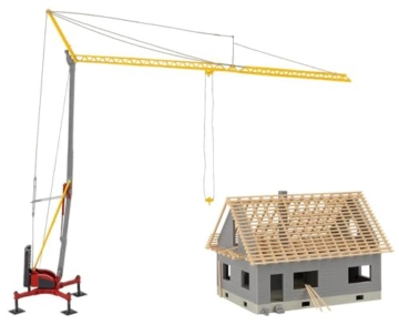 FALLER 130658 - Haus im BAU mit Kran - Spurweite H0 - 2
