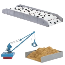 FALLER 130678 - Fahrsilo und Misthaufen mit Kran - Spurweite H0 - 1
