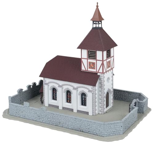 Faller 130679 - Dorfkirche mit Kirchhof - Spurweite H0 - 2