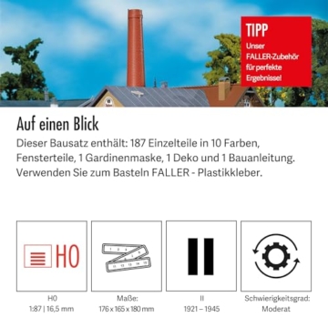 Faller 130960 H0 Brauerei, Braun, Weiß, Grau, Einheitsgröße - 4