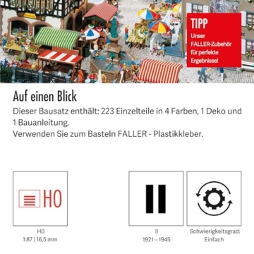 Faller 180582 H0 Wochenmarkt, Einheitsgröße - 5
