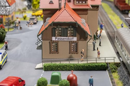Faller 190035 H0 Aktions-Set Bahnhof Passendorf, Rotbraun - 2