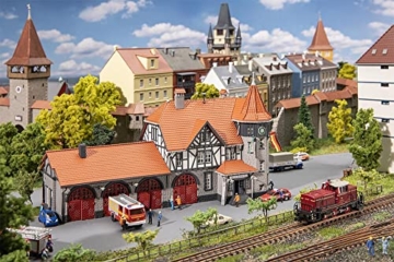 Faller 232194 N Rathaus mit Feuerwache, Braun, Grau - 2