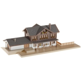 FALLER Bahnhof Schwarzach Modellbausatz mit 126 Einzelteilen 251 x 120 x 74 mm I Modelleisenbahn Zubehör N Gebäude I Modelleisenbahn N Bahnhof - 1