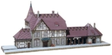 FALLER Bahnhof Schwarzburg Modellbausatz mit 406 Einzelteilen 550 x 185 x 230 mm I Modelleisenbahn Zubehör H0 Gebäude I Modelleisenbahn H0 Bahnhof - 1