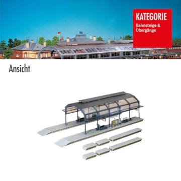 FALLER Bahnhofshalle Modellbausatz mit 95 Einzelteilen 417 x 178 x 122 mm I Modelleisenbahn Zubehör H0 Gebäude I Modelleisenbahn H0 Bahnhofshalle, Divers - 5