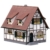 FALLER Einfamilienhaus Modellbausatz mit 89 Einzelteilen 115 x 95 x 115 mm I Modelleisenbahn Zubehör H0 I Modelleisenbahn H0 Einfamilien-Fachwerkhaus - 1