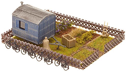 Faller FA180490 - Schrebergarten mit Bauwagen, 13.9 x 3.7 x 22.4 cm, Blau - 1