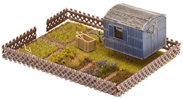 Faller FA180490 - Schrebergarten mit Bauwagen, 13.9 x 3.7 x 22.4 cm, Blau - 3