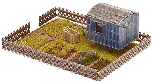Faller FA180490 - Schrebergarten mit Bauwagen, 13.9 x 3.7 x 22.4 cm, Blau - 3