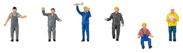 FALLER H0 Industriemechaniker und Arbeiter Bemalt, Stehend, Sitzend, Divers - 1
