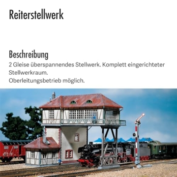 FALLER Reiterstellwerk Modellbausatz mit 133 Einzelteilen 179 x 168 x 160 mm I Modelleisenbahn Zubehör H0 Gebäude I Modelleisenbahn H0 Stellwerk, Divers - 3